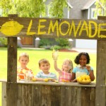 Children with lemonade stand